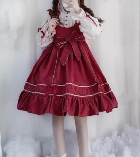 日系春秋少女软妹洛丽塔Lolita复古洋装...