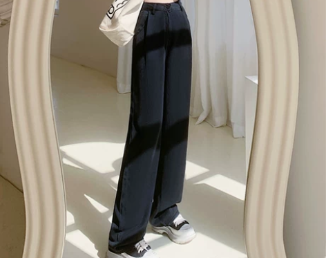 黑色天丝牛仔裤女2022年新款高腰冰丝垂感...