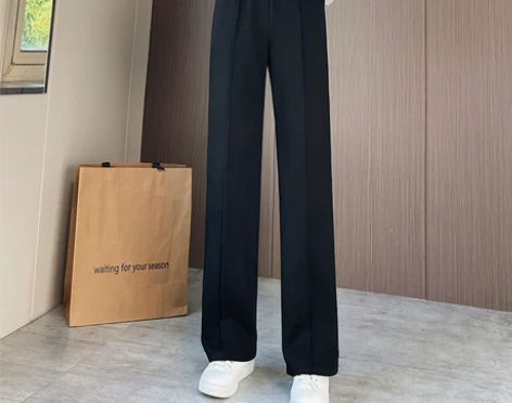 高腰休闲裤 阔腿裤高腰休闲运动女秋冬202...