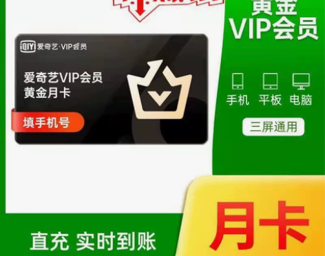 爱奇艺VIP黄金会员1个月iqiyi视频会...