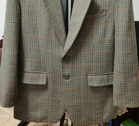 男式格子休闲西服 感兴趣的话点“我想要”和...