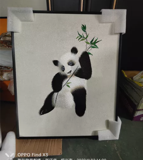 刺绣框画，铝合金边框，厂家直销退货包运费具...