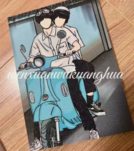 文轩“一起等雨停”无框画 7寸满天星，超闪...