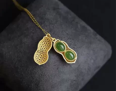 大潘kate定制  【多子多福】和田碧玉花...