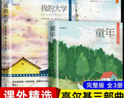 全3册高尔基三部曲正版原著童年我的大学在人...
