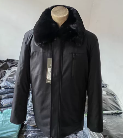 真毛领男士羽绒服了活套可拆中老年羽绒服短款...