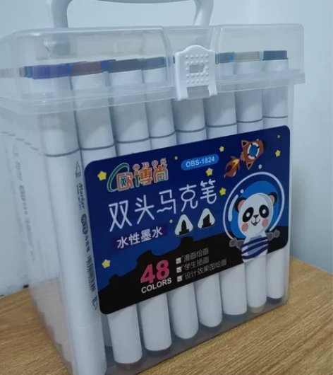 48色马克笔 学生绘画 漫画插画 水性墨水...