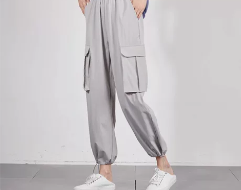 唐狮 春夏女宽松收脚显瘦时尚工装裤休闲长裤...