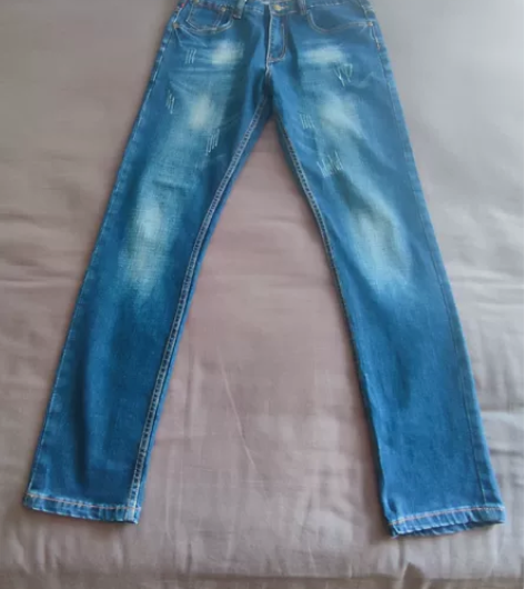 夏季薄款牛仔裤男青少年弹力休闲复古韩版修身...