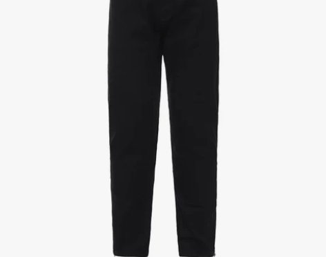 野心 黑色高街牛仔裤男潮牌修身小脚弹力 全...