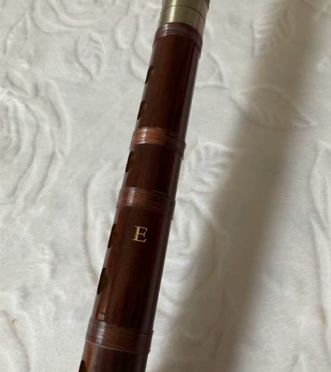 竹霖生笛子 民族管弦乐单插白铜横笛竹笛 棕...