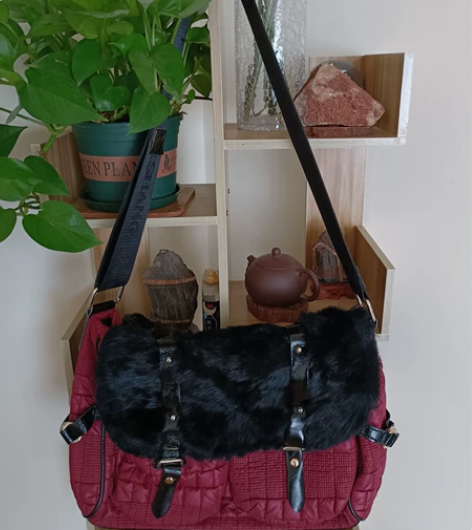 秋冬大容量女式休闲斜挎包，商场专柜购买，背...