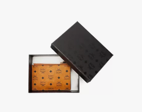 MCM 奢侈品 女士干邑色人造革钥匙包零钱...