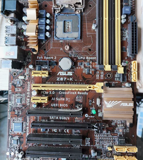 华硕主板z87一k，无挡板，别人升级换下来...