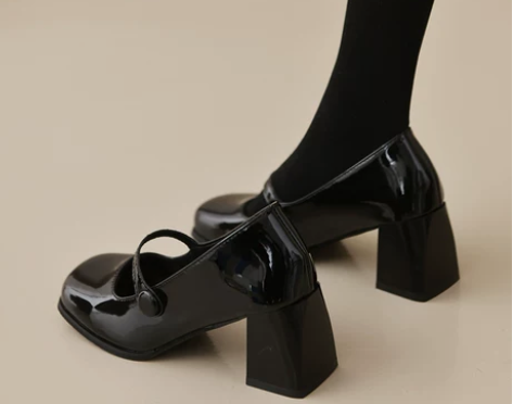 法式仙女风玛丽珍鞋女粗跟2022春夏新款复...