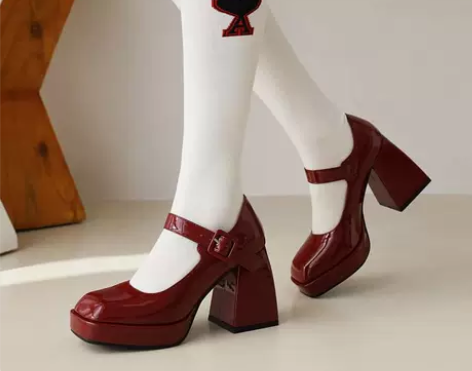 玛丽珍鞋春季新款2022日系jk女高跟鞋粗...