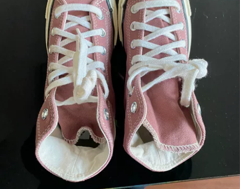 匡威1970s豆沙粉高帮板鞋 穿过已送洗鞋...