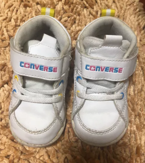 converse匡威软皮革小白鞋 14码 ...