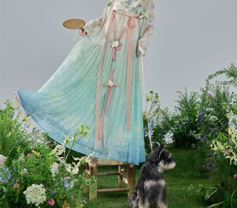 七月夕汉服大全套两对配饰，全新有吊牌包邮，...