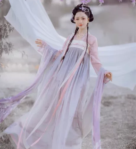 七月夕 鸢尾齐胸襦裙汉服女对襟襦裙套装绣花...