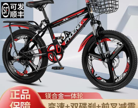 凤凰儿童山地自行车男女孩变速20寸中大童小...