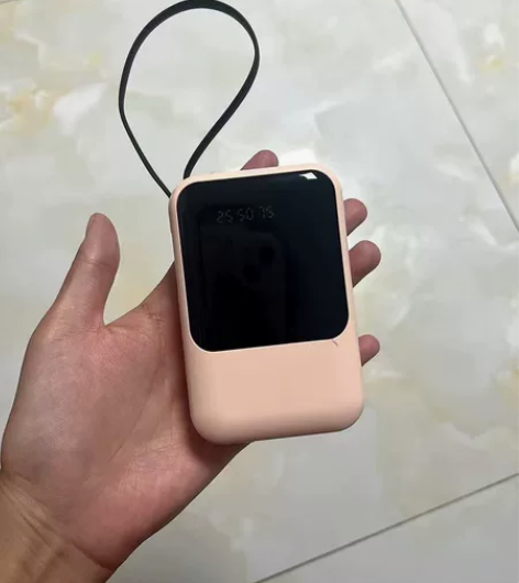 全新迷你充电宝自带线20000毫安适用华为...