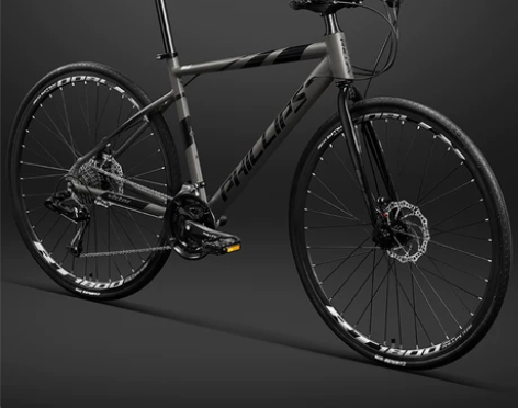 菲利普弯把公路自行车铝合金车架油碟刹手变速...