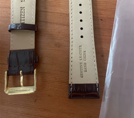 西铁城原装正品，真皮皮革鳄鱼纹表带， 感兴...