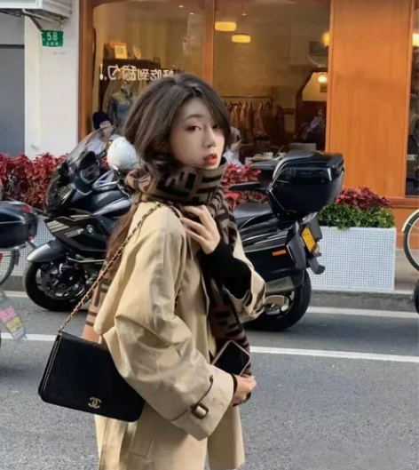 全新芬迪围巾 秋冬款 家里实体店没做了 还...