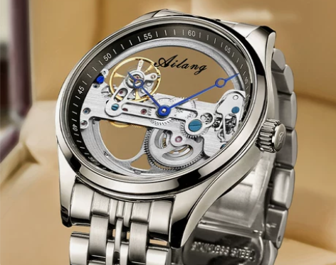 瑞士正品双面镂空透底机械表男士手表新款全自...