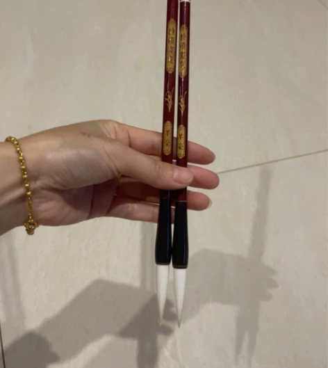 正宗善琏湖笔湖笔毛笔双鹿湖笔羊毫诗情画意中...