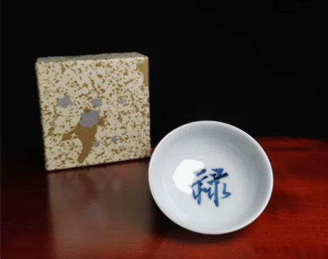 日本茶道具茶杯 福禄寿杯 手绘青花杯 松泉...