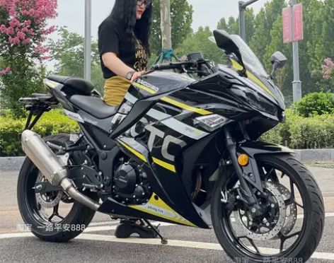 鹏城摩托车 赛道款趴赛小忍者地平线250燃...