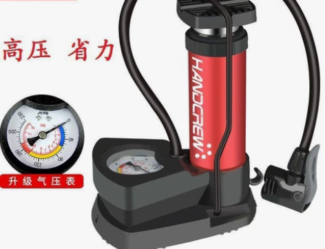 多功能脚踏电动车打气筒高压摩托车自行车充气...