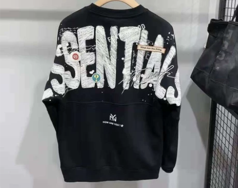 商场货纯棉重工刺绣加绒男卫衣 宽松版型的，...