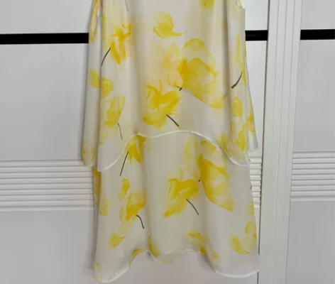 ASOBIO 黄花无袖连衣裙 尺码L170...