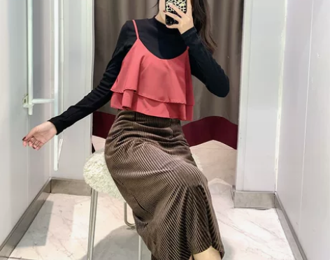 春装气质女神范 法式复古连衣裙 御姐网红 ...