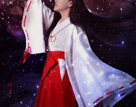 全套犬夜叉COSPLAY服装桔梗COS服和...