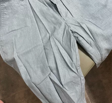 图1-6海澜之家男士棉麻短裤 180码 浅...