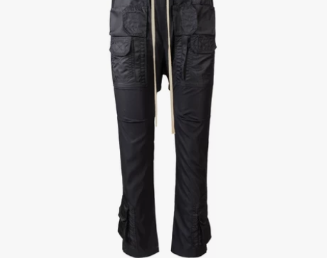 Vibe高街翻盖多口袋撞色拼接机能休闲裤男...