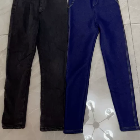 女童秋冬季韩版加绒牛仔裤铅笔裤 两个款式 ...