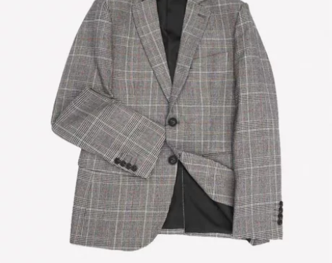 原创春秋新品欧美男士款格子羊毛单排扣西服英...