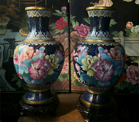 景泰蓝花瓶   老北京工美全品，工艺精道，...