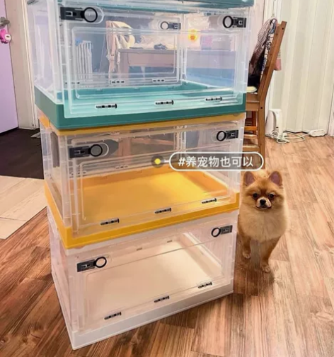 折叠收纳箱带轮透明加大加厚衣服被套玩具书籍...