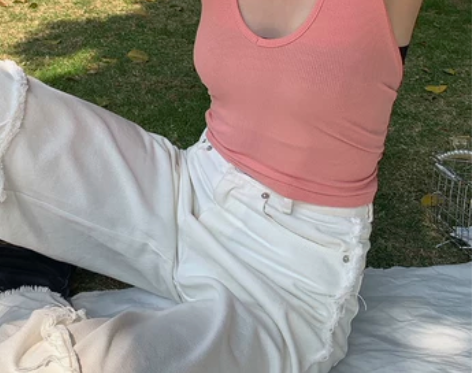 红人馆挂脖吊带背心女内搭白色甜辣设计感小众...