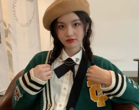 明星同款贝雷帽气质爱心圆顶小清新日系秋冬休...