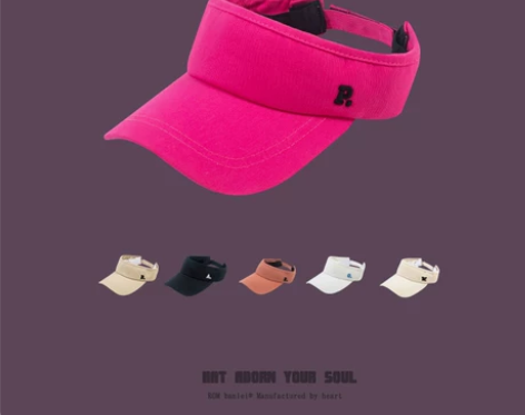 夏天遮阳运动空顶帽子女骑车防晒跑步无顶棒球...