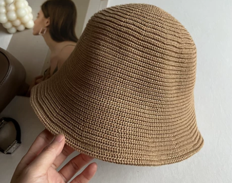 ?韩系慵懒~日常素颜百搭棉线针织透气渔夫帽...