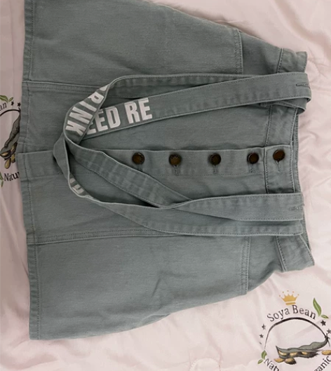 夏季背带裙 三福购买 S码 青绿色 特别好...