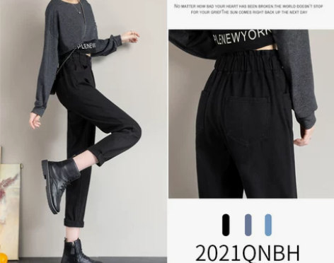 【火拼价】牛仔裤女秋装2021年新款冬季高...